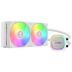 COOLER P/ PROC. GAMDIAS HYDRO AURA GL240 V2 WH ARGB 240MM BRANCO (GARANTIA BR)
