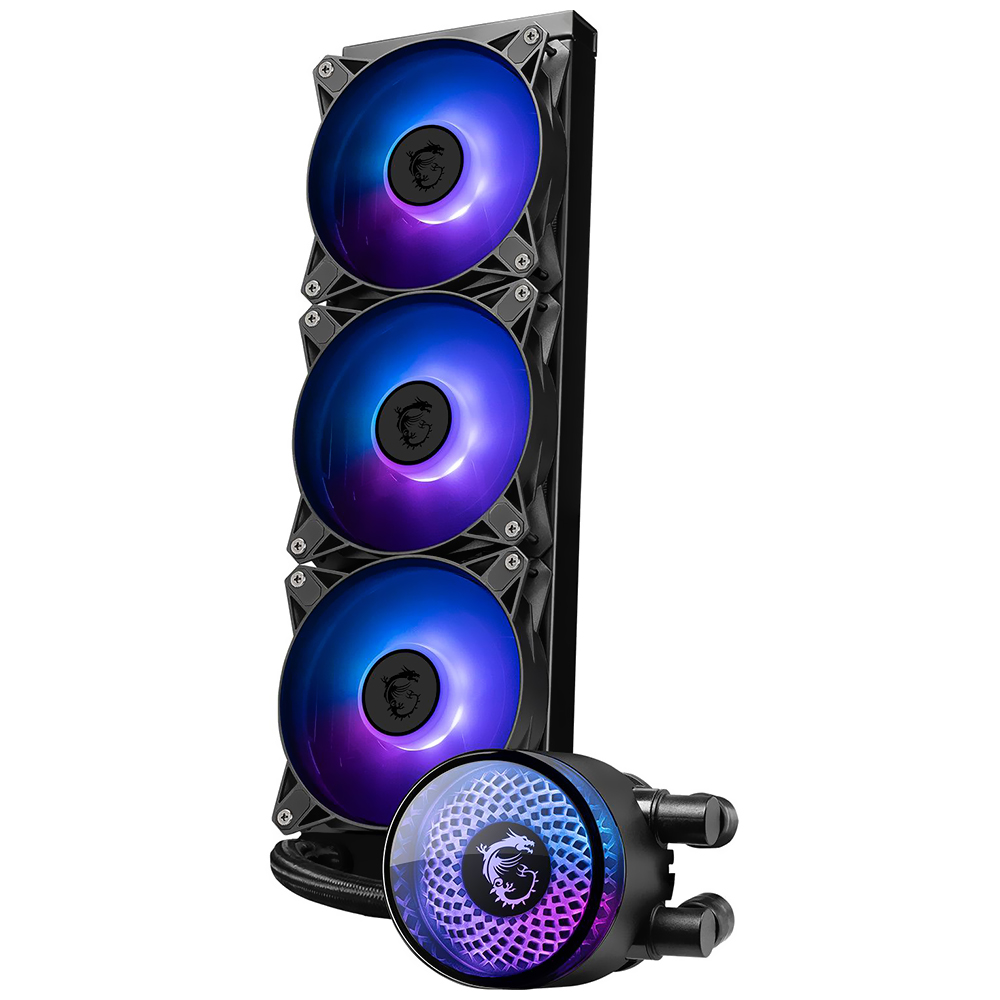 COOLER P/ PROC. MSI HYDRO MAG CORELIQUID A12 360 1700/1851/AM4/AM5 ARGB 360MM PRETO