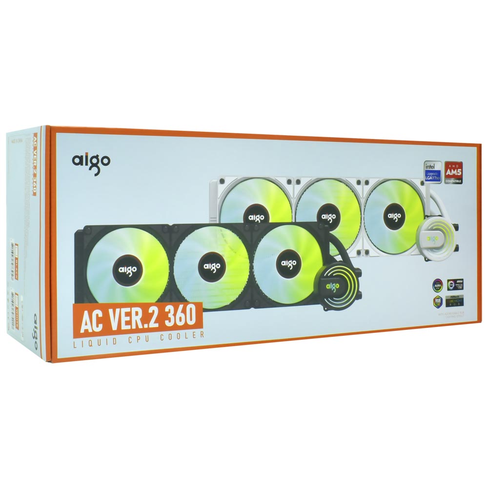 Water Cooler para Processador Aigo AC VER.2 360 ARGB 360MM - Branco