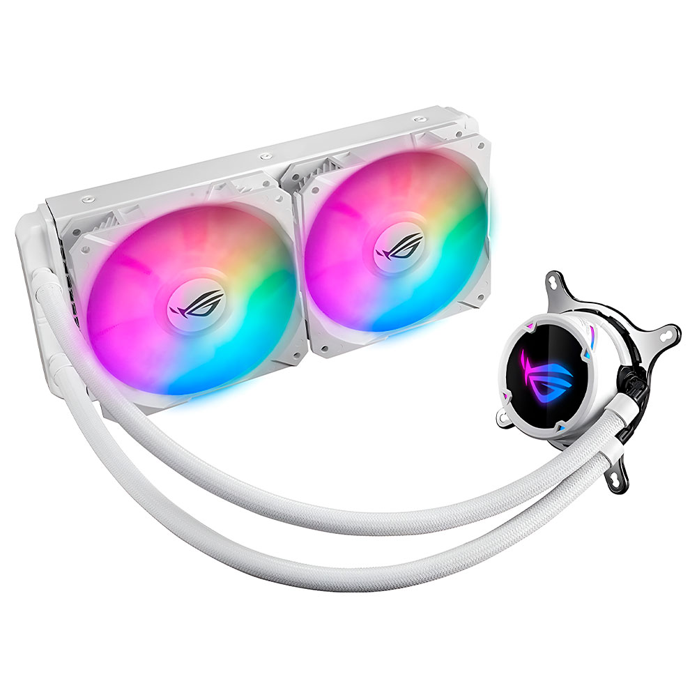 Water Cooler para Processador ASUS ROG Strix LC II 240 ARGB White Edition 240MM - Branco (90RC00E2-M0AAY4)