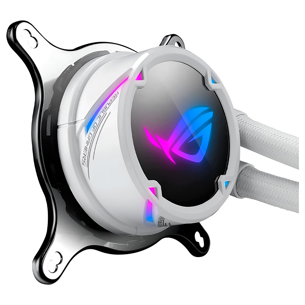 Water Cooler para Processador ASUS ROG Strix LC II 240 ARGB White Edition 240MM - Branco (90RC00E2-M0AAY4)