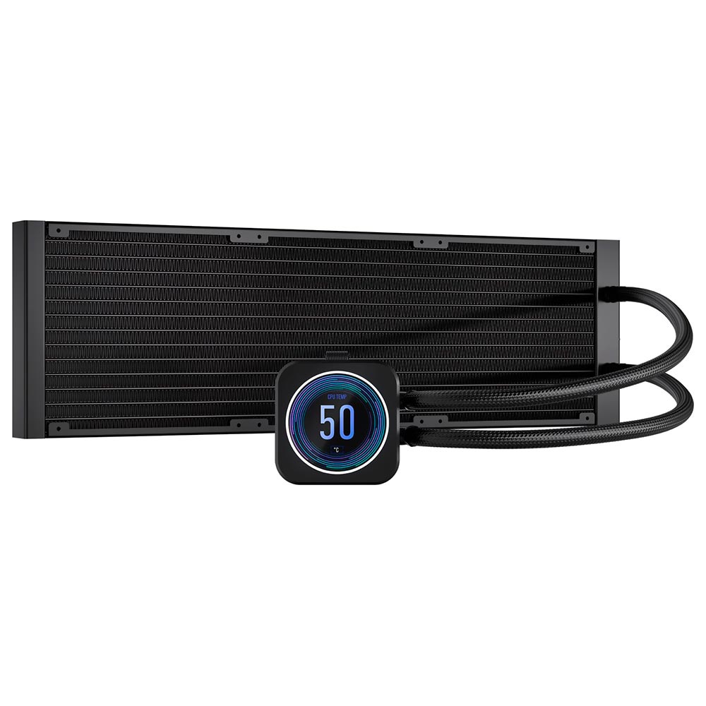 Water Cooler para Processador Corsair H170I Elite LCD XT 420MM RGB Preto - CW-9060076-WW