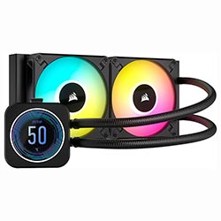 Water Cooler para Processador Corsair iCUE H100i Elite LCD XT RGB 240MM CW-9060074-WW - Preto