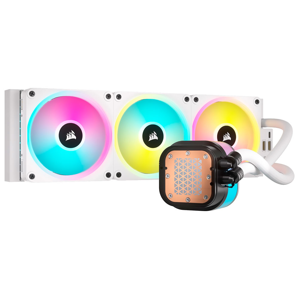 Water Cooler para Processador Corsair iCUE Link H150i 360MM RGB Branco - CW-9061006-WW