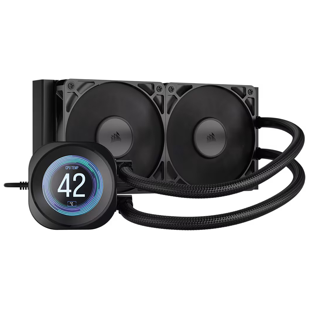 Water Cooler para Processador Corsair Nautilus 240 RS LCD 240MM - Preto (CW-9061031-WW)