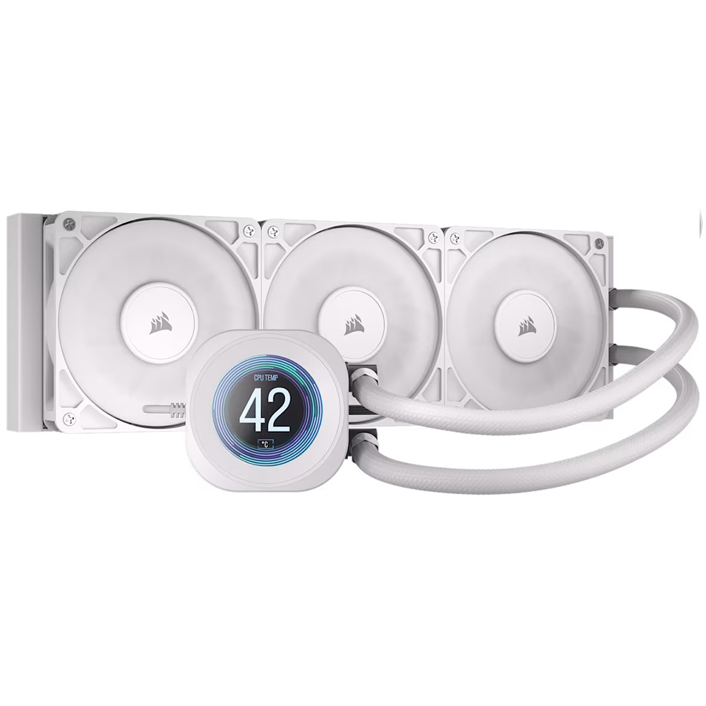 Water Cooler para Processador Corsair Nautilus 360 RS LCD 360MM - Branco (CW-9061034-WW)