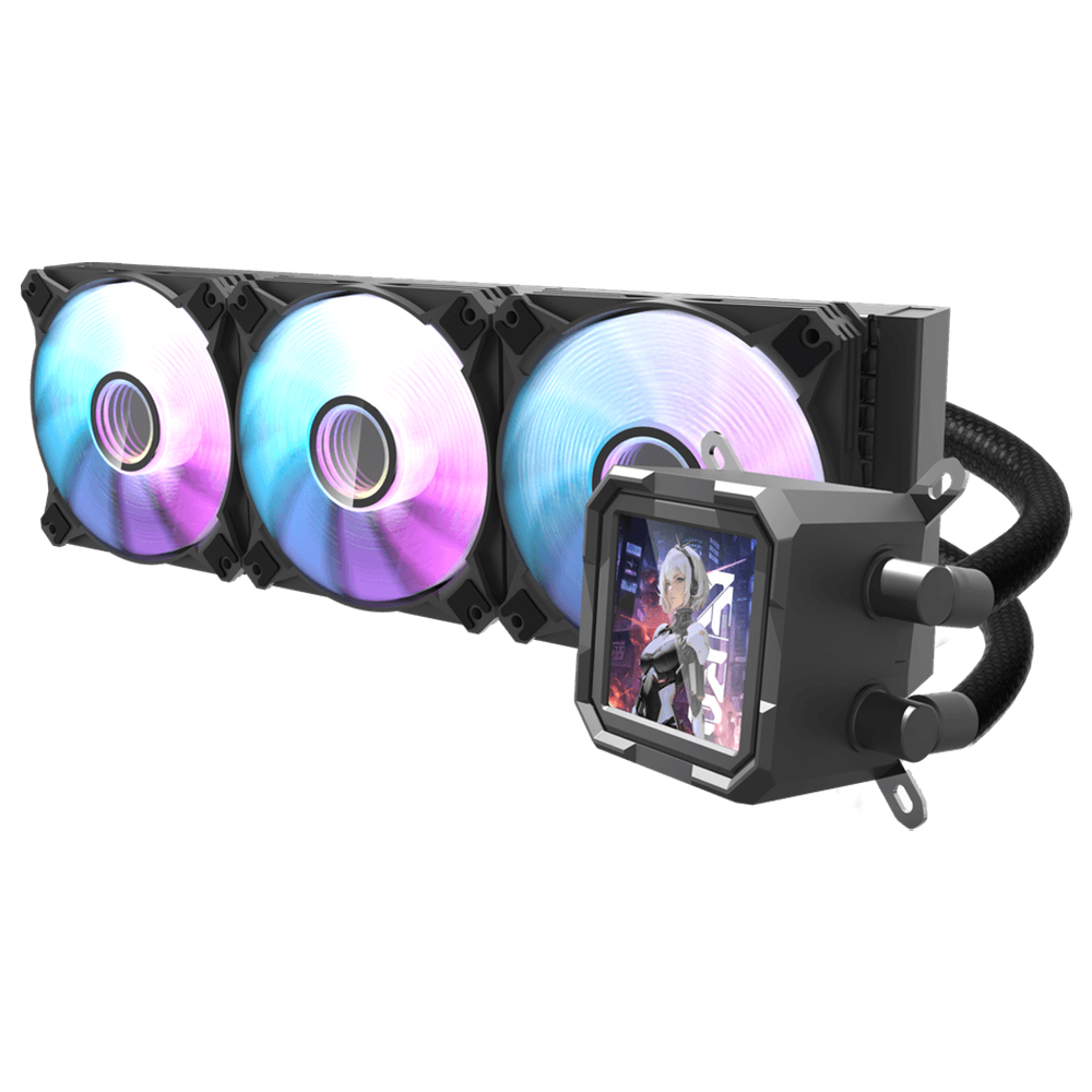 Water Cooler Para Processador darkFlash DV360S Wave Series 360MM ARGB - Branco