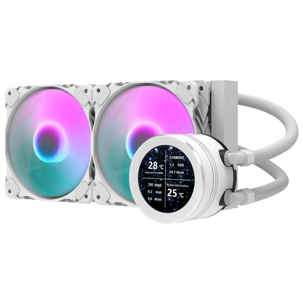 Water Cooler Para Processador darkFlash Nebula DN240S 240MM ARGB - Branco