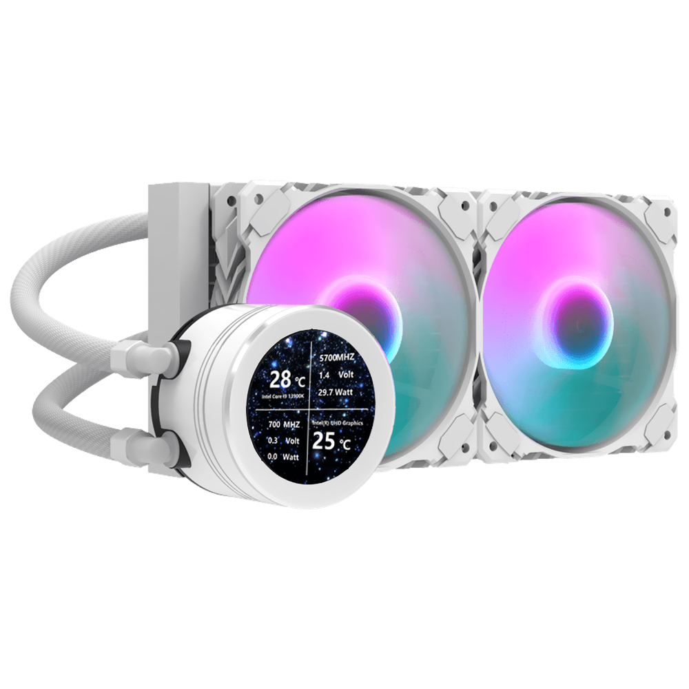 Water Cooler Para Processador darkFlash Nebula DN240S 240MM ARGB - Branco