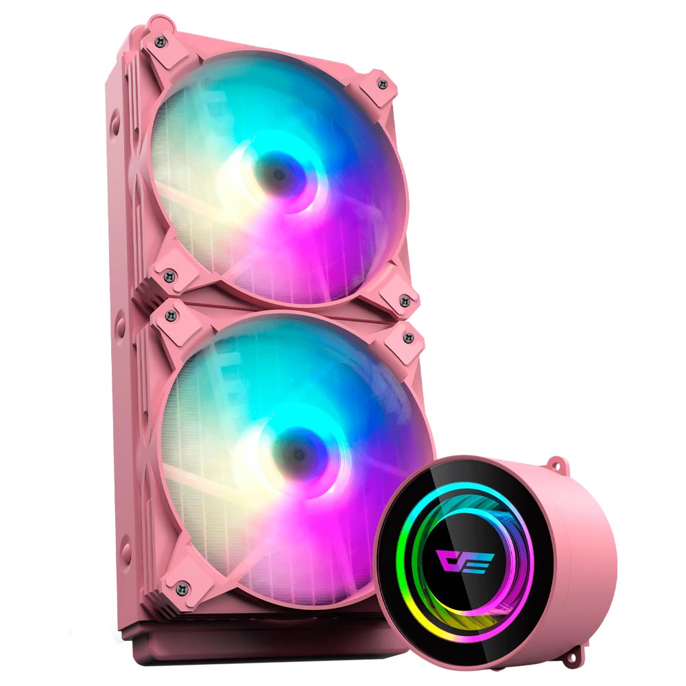 Water Cooler para Processador darkFlash Twister DX-240 240MM ARGB - Rosa