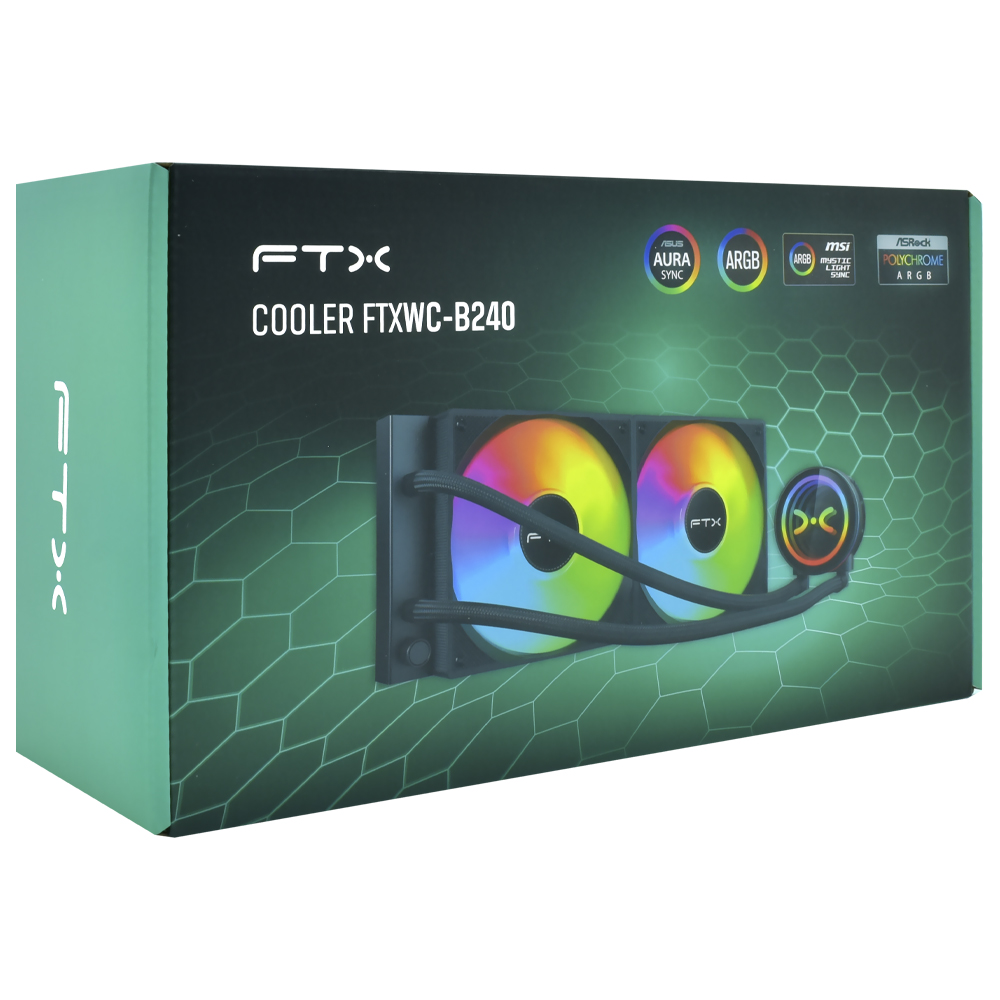 Water Cooler para Processador FTX Hydro FTXWC-B240 ARGB 240MM - Preto