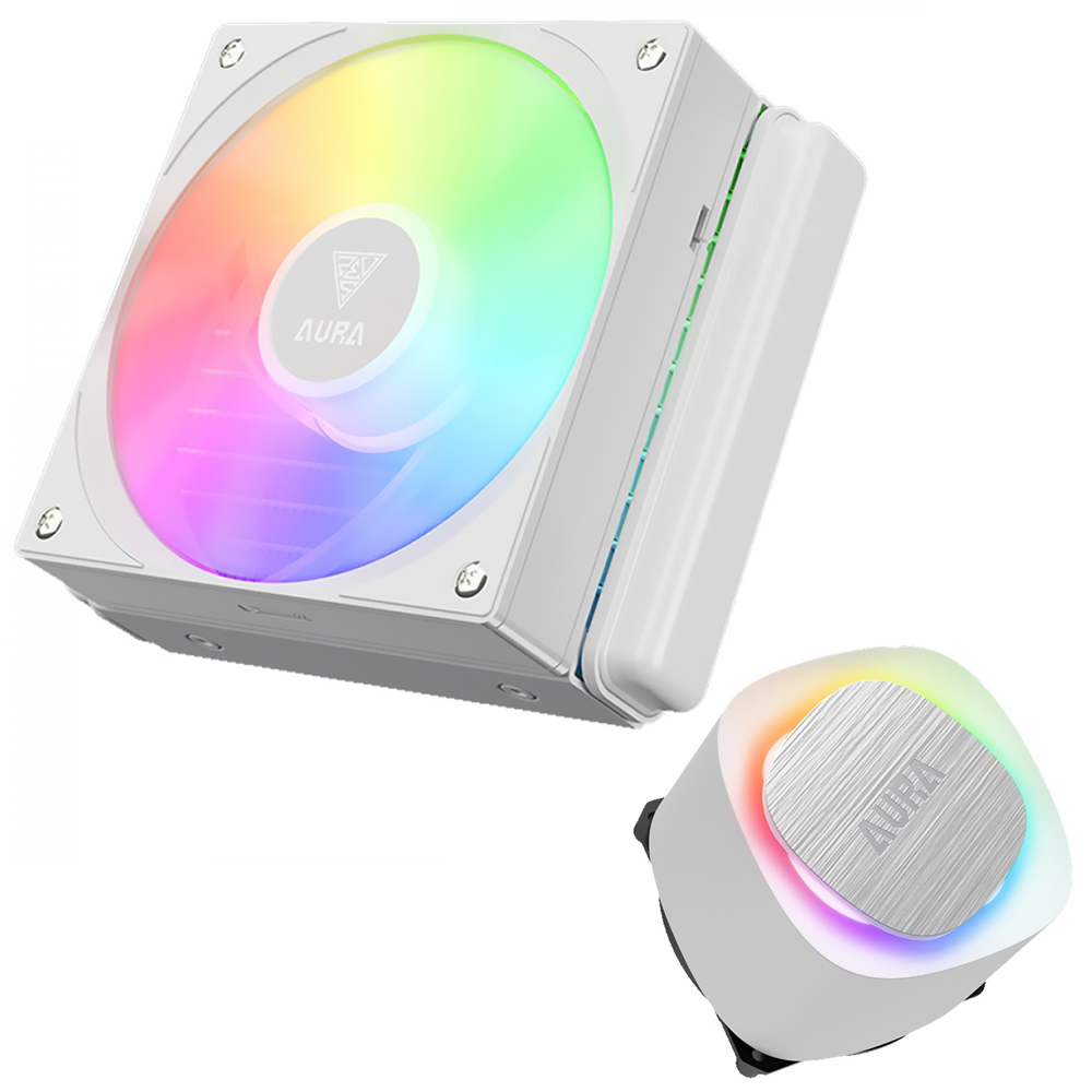 Water Cooler para Processador Gamdias Aura GL120 V2 WH ARGB 120MM - Branco