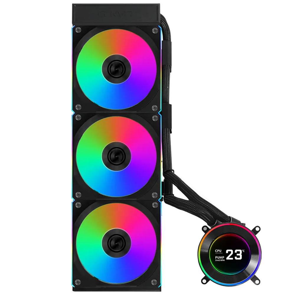 Water Cooler Para Processador Lian Li GHS2LCD36RB Hydroshift II LCD-C 360CL 360MM - Preto