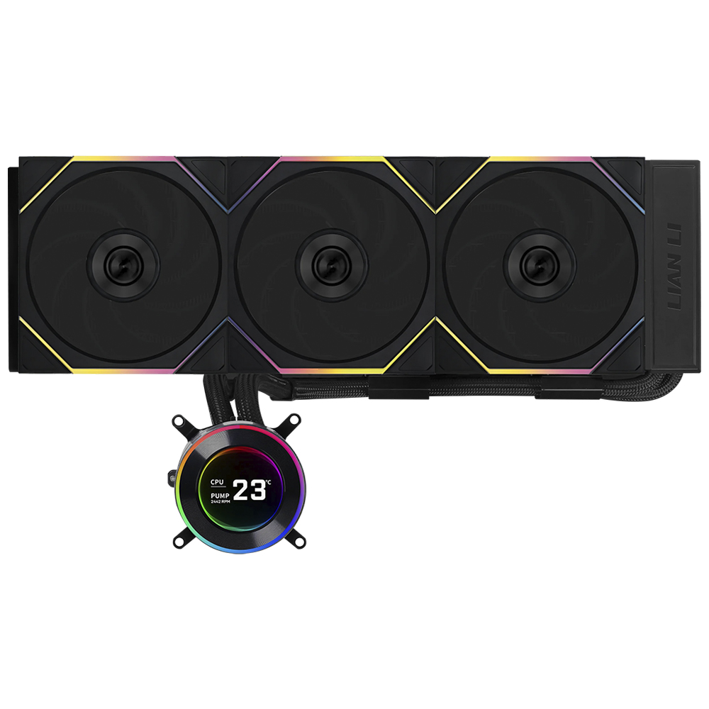 Water Cooler Para Processador Lian Li GHS2LCD36TB Hydroshift LCD-C 360TL 360MM - Preto