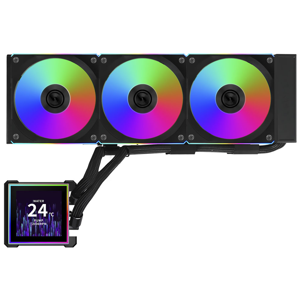 Water Cooler Para Processador Lian Li GHS2LCDS36CB Hydroshift II LCD-S 360CL 360MM - Preto