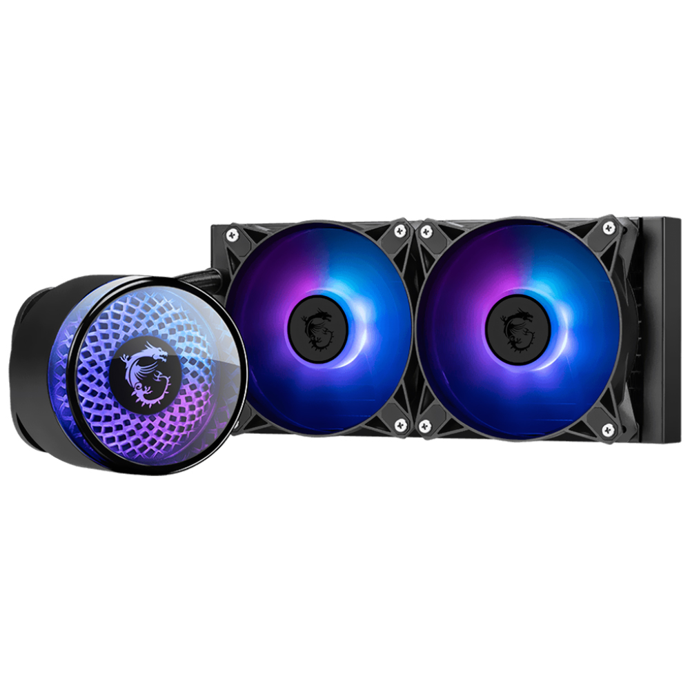 Water Cooler para Processador MSI Mag Coreliquid A12 240 Intel 1700-1851 AMD AM5-AM4 ARGB 240MM - Preto