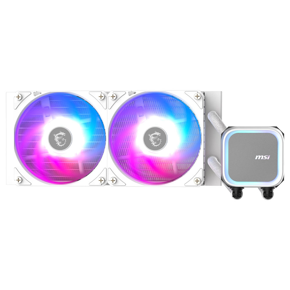 Water Cooler para Processador MSI Mag Coreliquid A13 240 White Intel 1150-1851 AMD AM5-AM4 ARGB 240MM - Branco