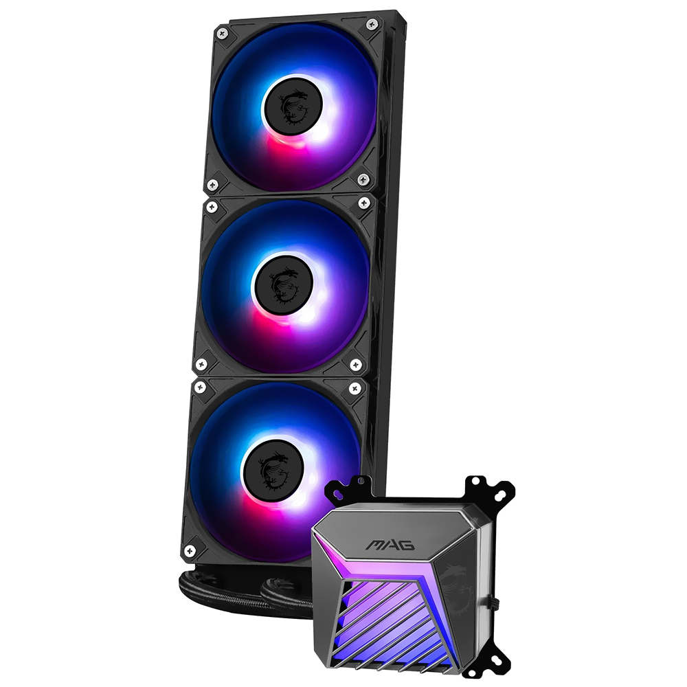 Water Cooler para Processador MSI Mag CoreLiquid A15 360 ARGB 360MM - Preto