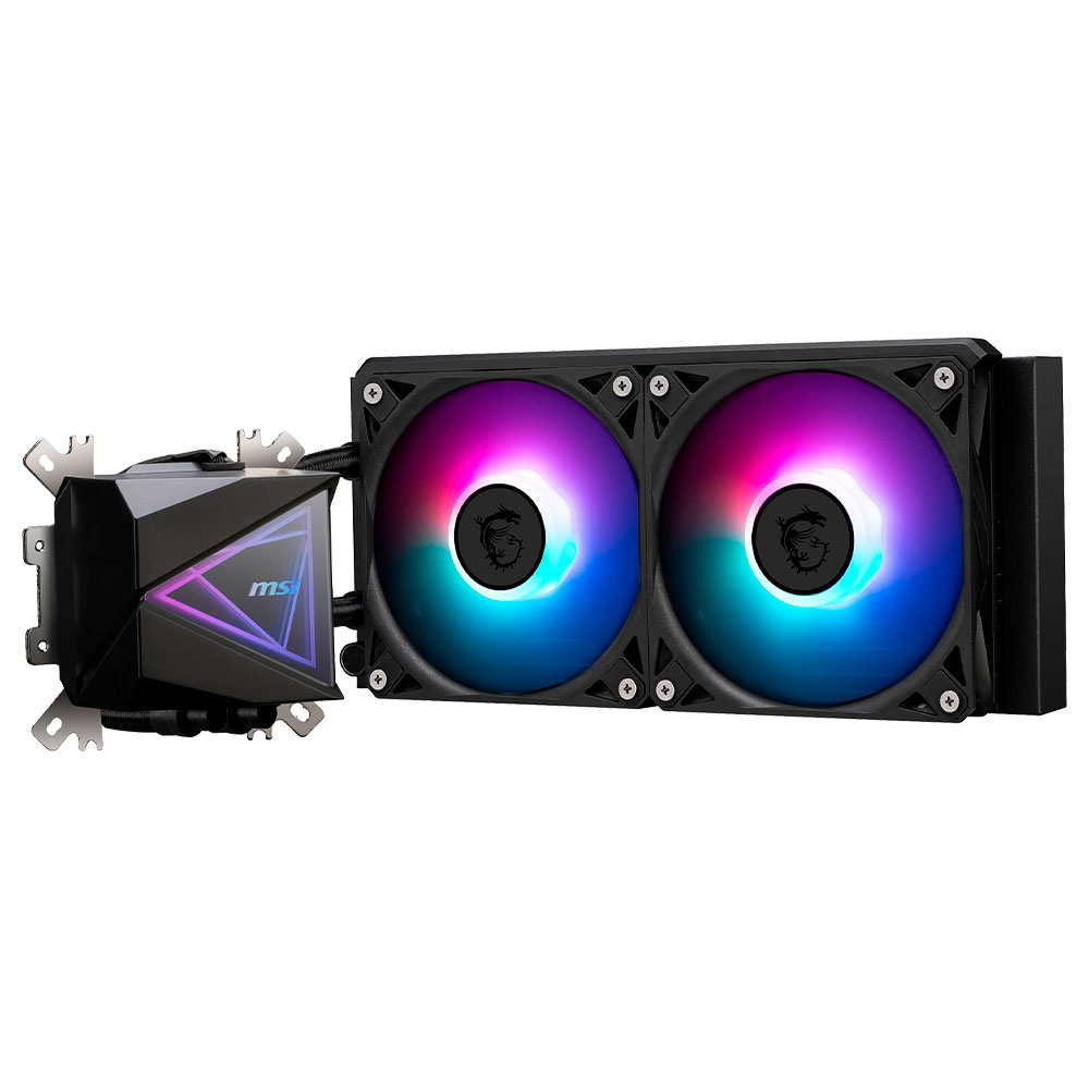 Water Cooler para Processador MSI Mag Coreliquid I240 Intel 1150-1200 AMD AM5-AM4 ARGB 240MM - Preto
