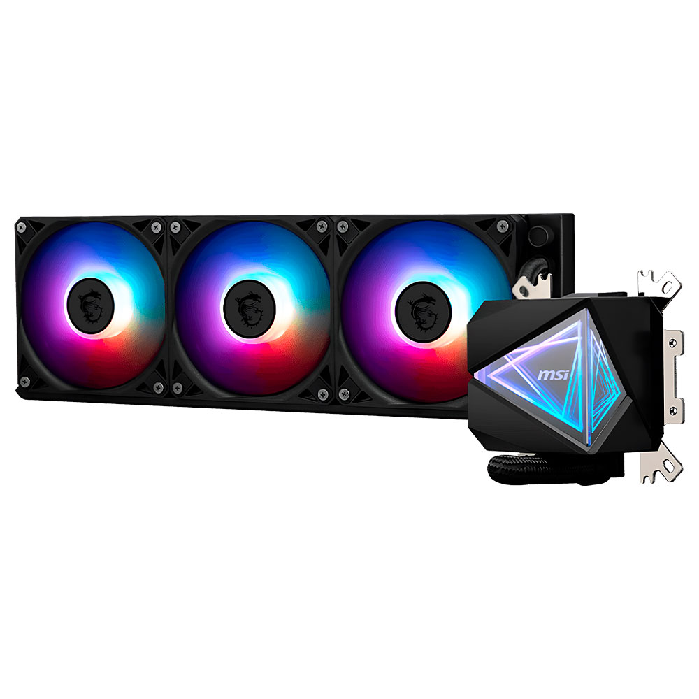 Water Cooler para Processador MSI Mag Coreliquid I360 Intel 1150-1851 AMD AM5-AM4 ARGB 360MM - Preto