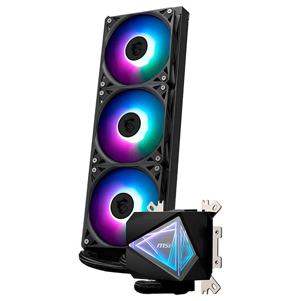 Water Cooler para Processador MSI Mag Coreliquid I360 Intel 1150-1851 AMD AM5-AM4 ARGB 360MM - Preto
