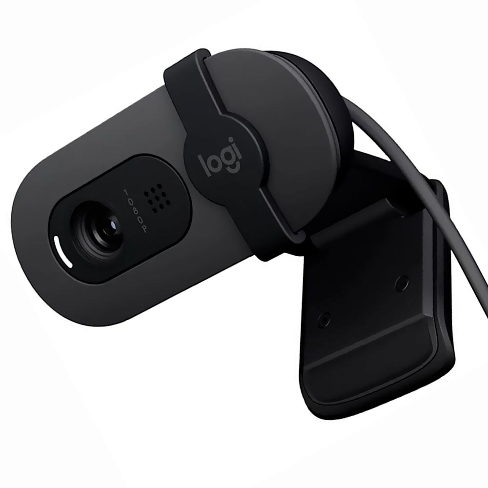 Webcam Logitech Brio 100 1080P / FHD - Cinza (960-001586)