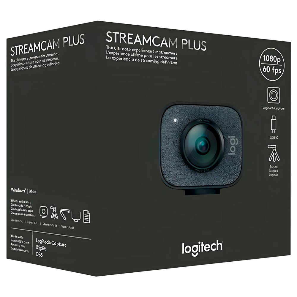 Webcam Logitech Streamcam Plus 1080P / FHD - 960-001280