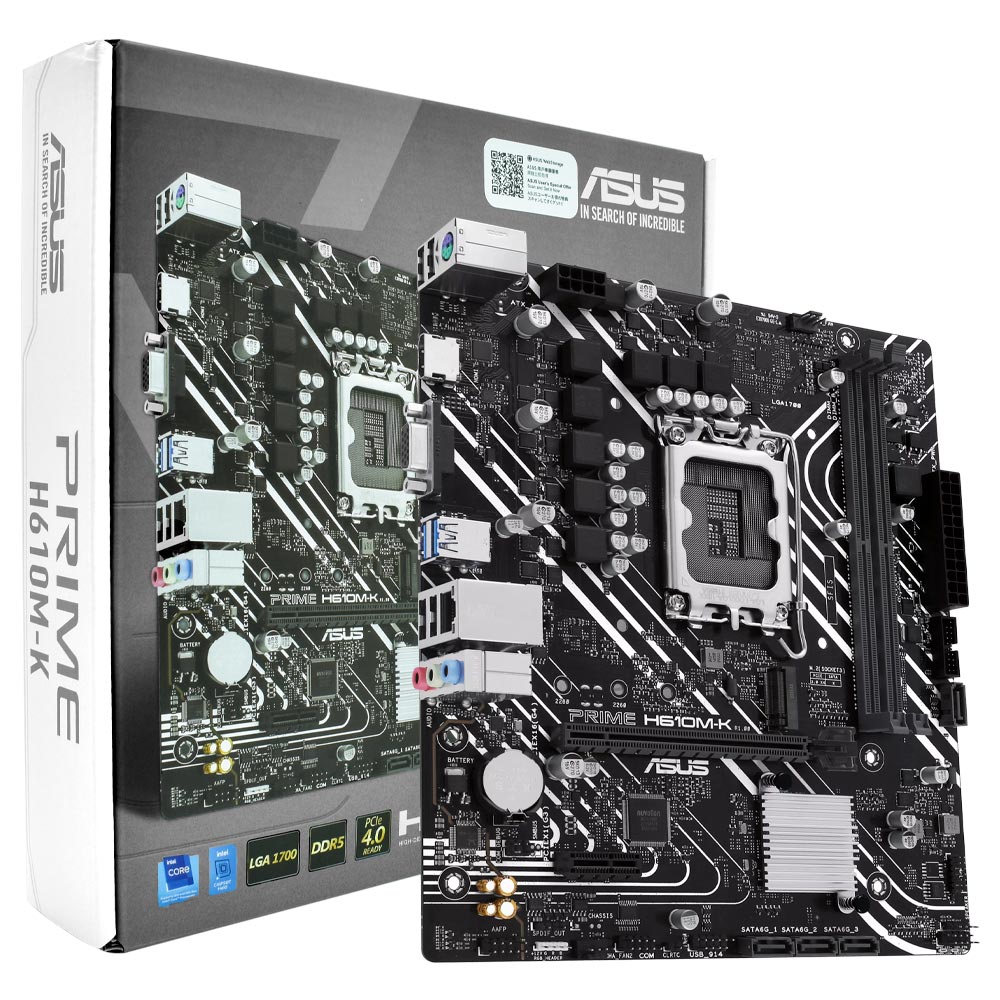 Placa Mãe ASUS Prime H610M-K Socket LGA 1700 / VGA / DDR5